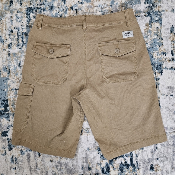 Vans Shorts Mens 32 Tan Cargo Pockets Twill Stretch Off The Wall - Picture 9 of 10